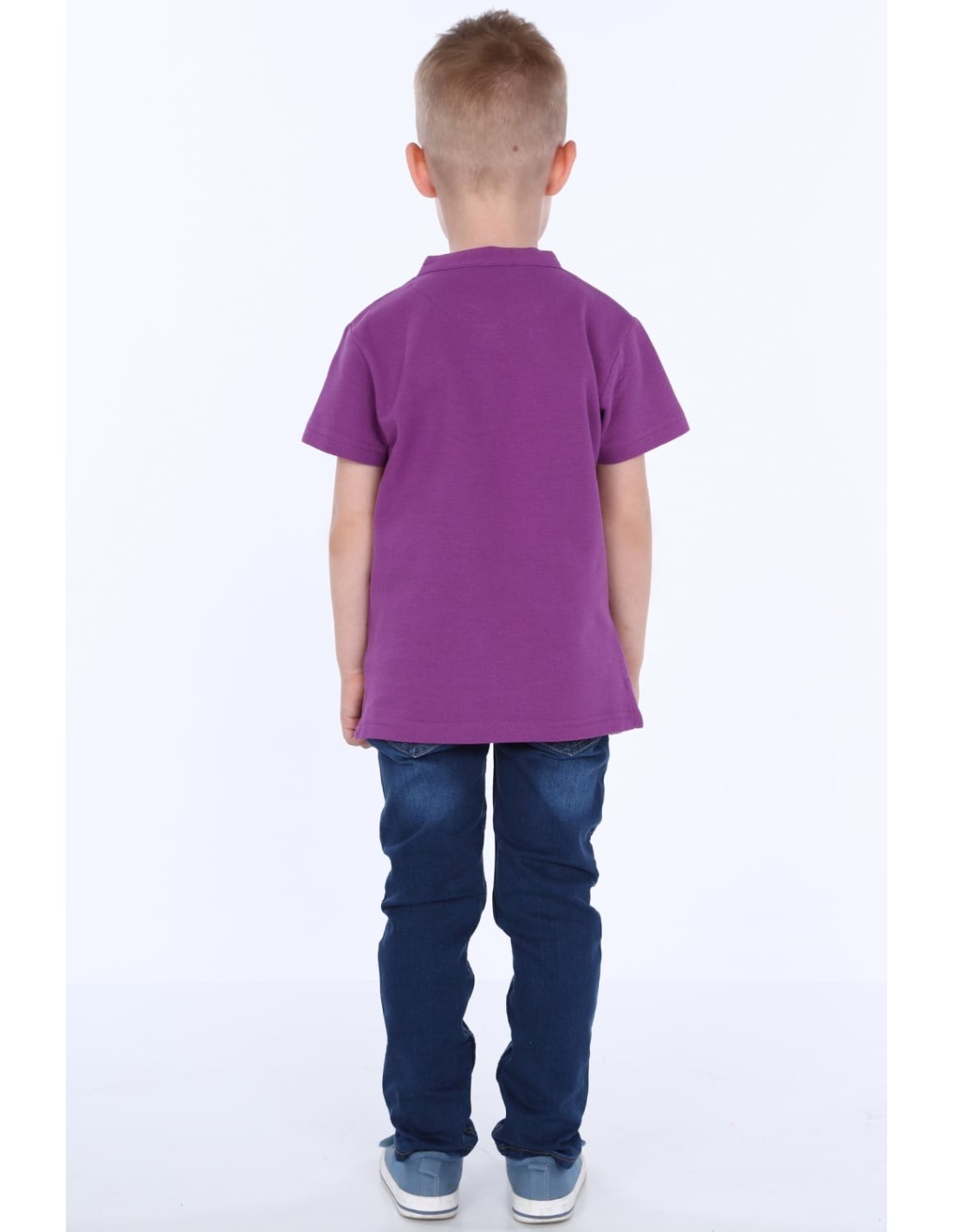 Boy\'s T-shirt with purple buttons NDZ4471 - Online store - Boutique